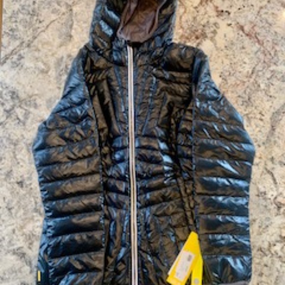 NWT Hooded Black Puffer Jacket Lole Size L - Picture 2 of 2